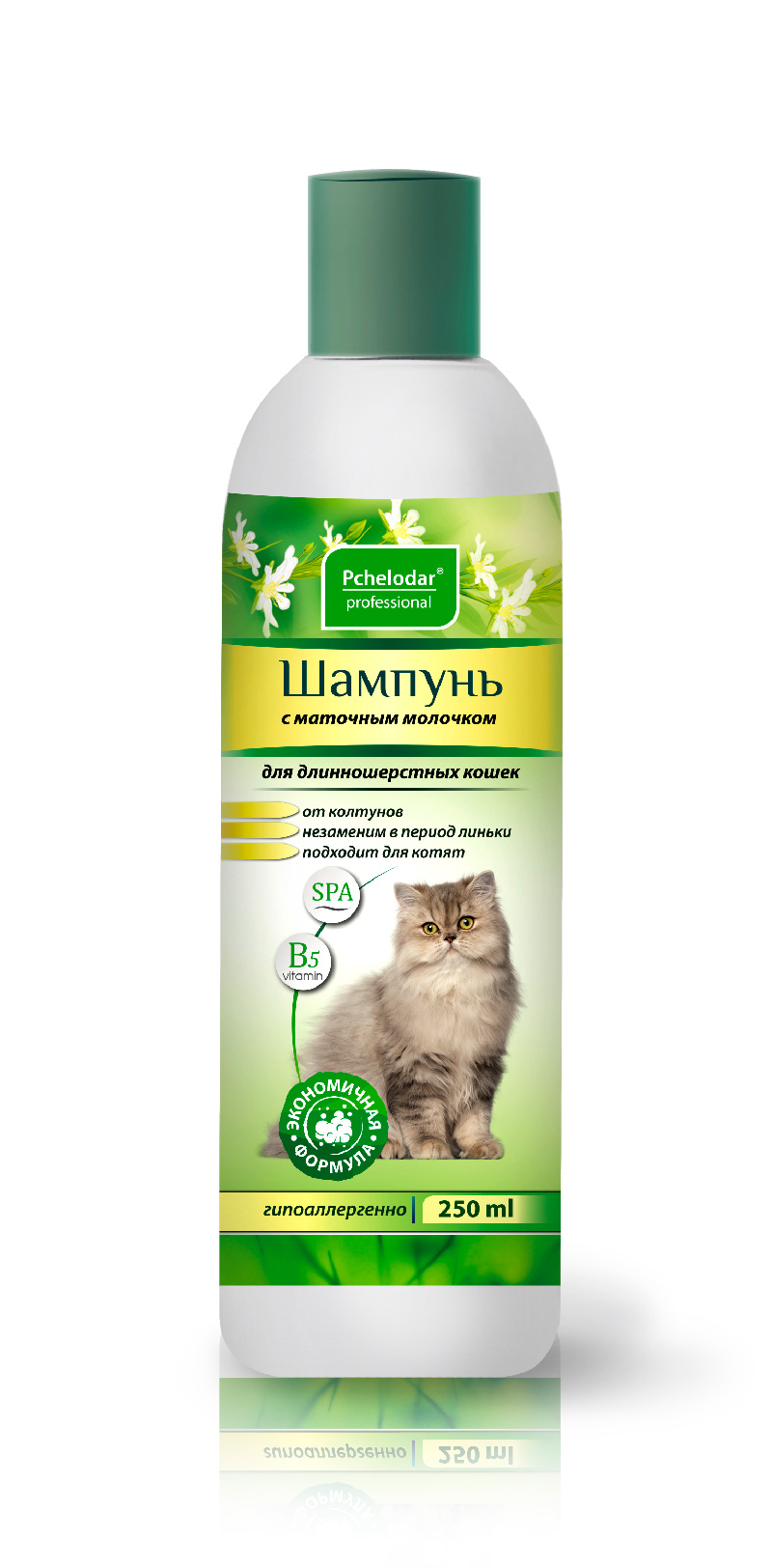 ШАМПУНЬ С МАТОЧНЫМ МОЛОЧКОМ ДЛЯ ДЛИННОШЕРСТНЫХ КОШЕК