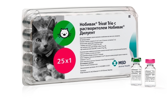 Нобивак® Tricat Trio с растворителем Нобивак® Дилуент (Nobivac Tricat Trio with Nobivac® Diluent)