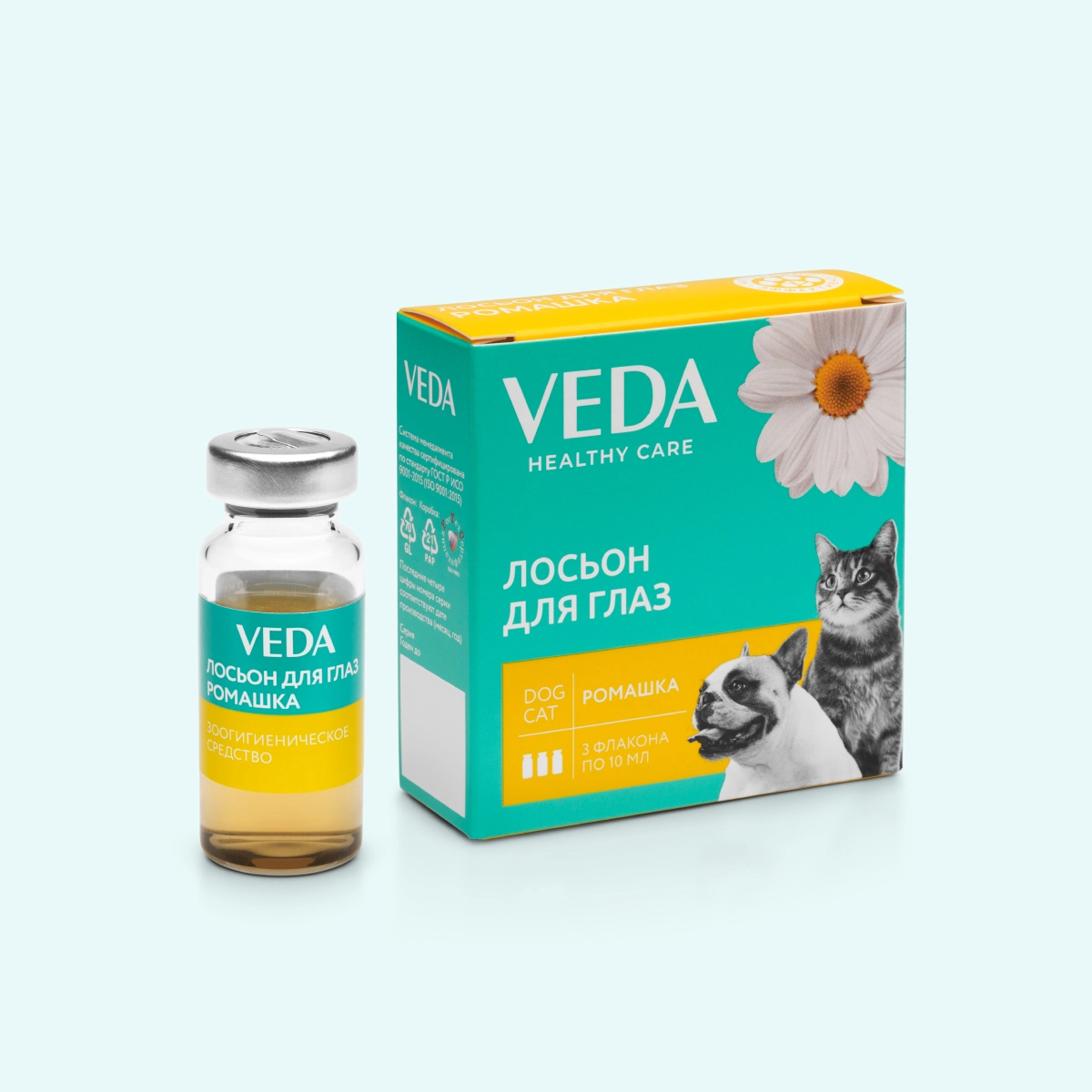 Лосьон для глаз РОМАШКА для кошек, собак